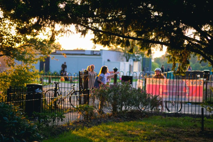 People talking at Peckham Rye Park.
Photo by orva studio on Unsplash